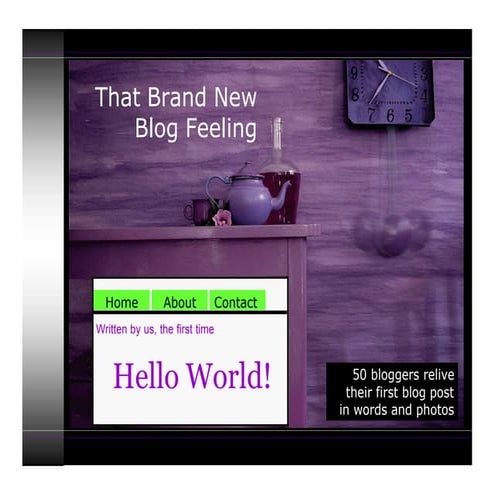 Hello World That Brand New Blog Feeling