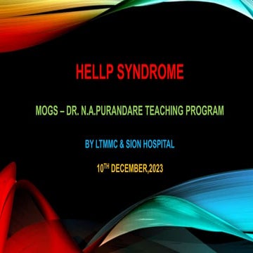HELLP syndrome is a pregnancy complication. It is a type of preeclampsia. It ...
