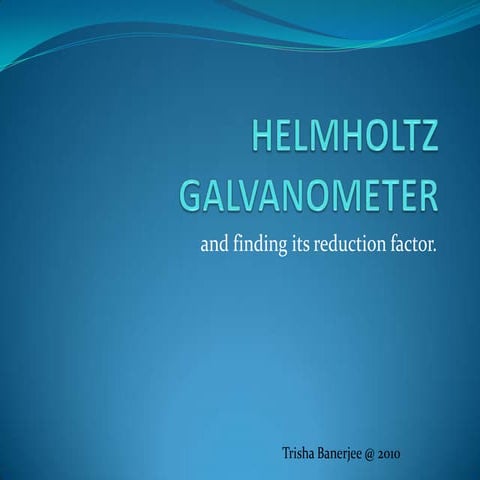 Helmholtz galvanometer