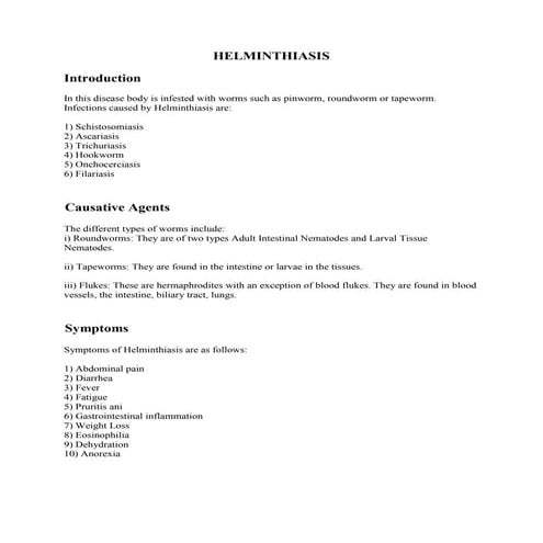 Helminthiasis