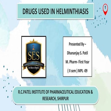 Anthelmintic Drugs ( antihelminthics) .pptx