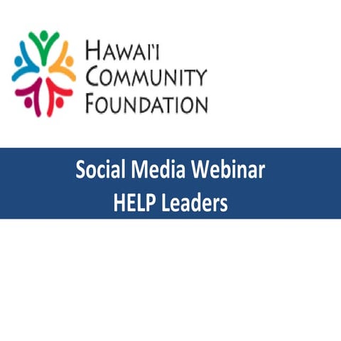 HELP - Emerging Leaders Program - Social Media Webinar