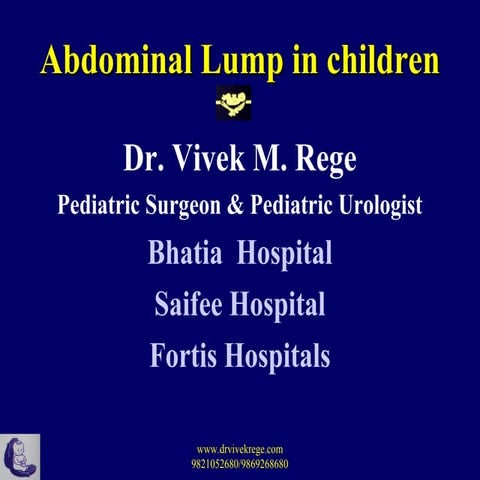 Identifying and Treating Abdominal Lump in Children