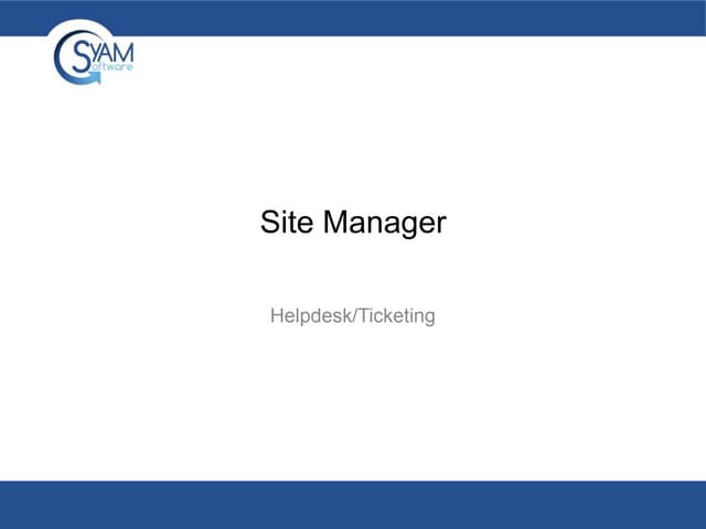 Helpdesk and ticketing