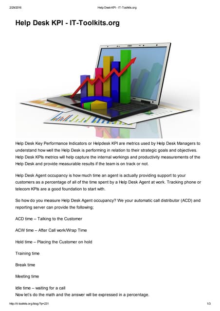 Help desk kpi   it-toolkits