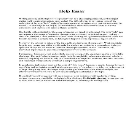 Help Essay. Vance–Granville Community College