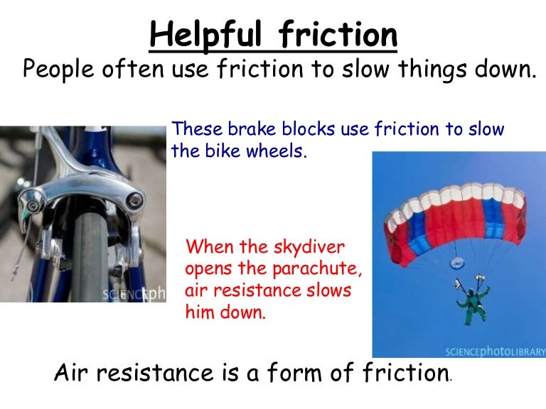 Give 2 examples where friction is useful Science Friction 11923205