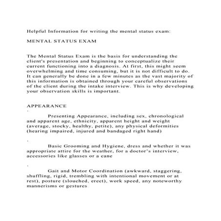 Helpful Information for writing the mental status examMENTAL .docx
