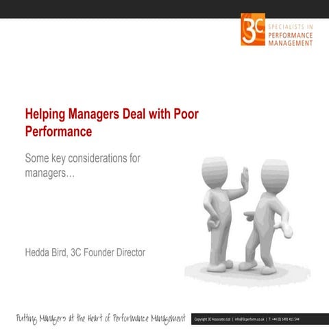 Helping managers handle poor performance - top tips from 3C Performance Manag...