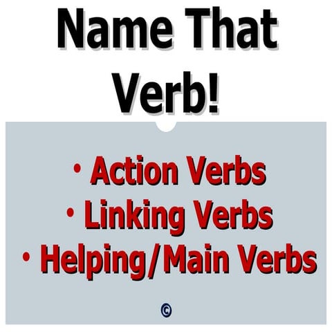 Helping verbs