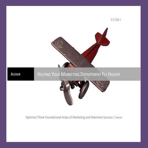 Helping Your Marketing Department Fly Higher 4 12 11