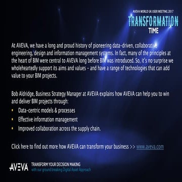 AVEVA - Helping You Win and Deliver BIM Projects