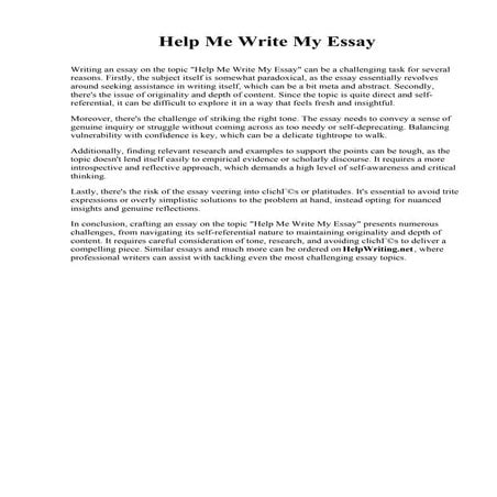 Help Me Write My Essay. Clovis Adult Education