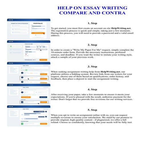 HELP ON ESSAY WRITING COMPARE AND CONTRA