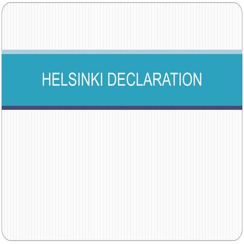 Helsinki declaration