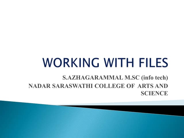 working with files
