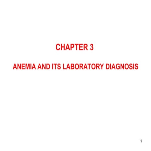 Hema II Chapter 3 Anemia in advance hematology