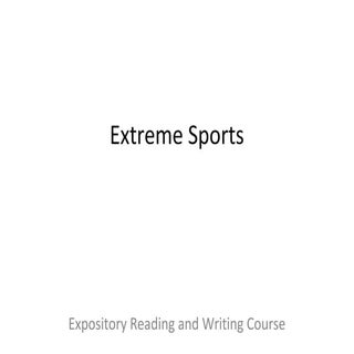 Hemal jhaveri extreme sports readin...