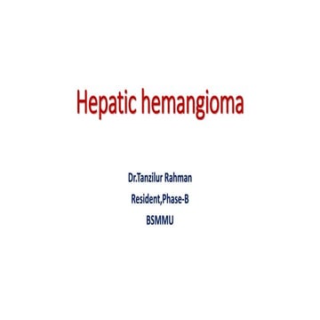  Hepatic Hemangioma