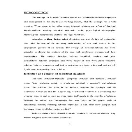 “INDUSTRIAL RELATIONS” OF SHIV SHAKTHI TEXTILES,HYDERABAD,in INDIA