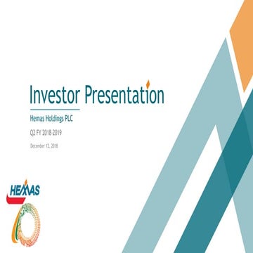 Hemas Holdings PLC Investor Presentation Q2 2018/19