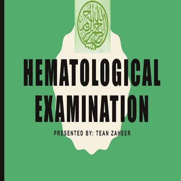 Hematological. exam