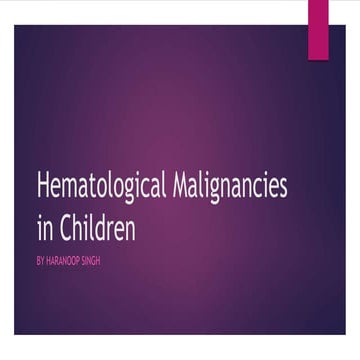 Hematological malignancies