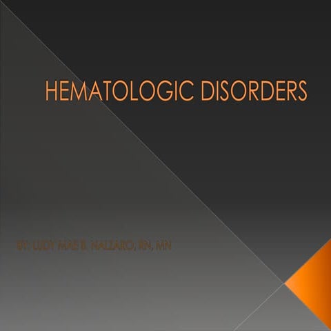 Hematologic disorders
