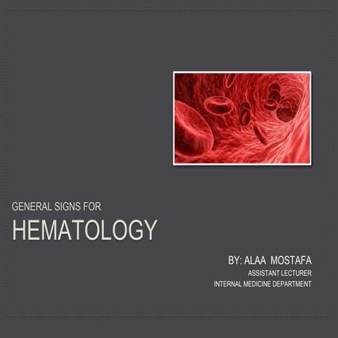 General examination in HEMATOLOGY