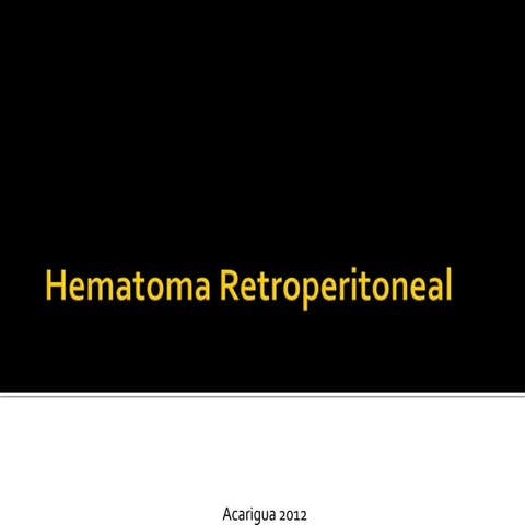 Hematoma retroperitoneal