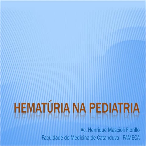 Hematúria na pediatria