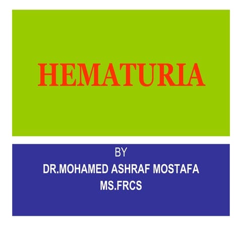 Hematuria
