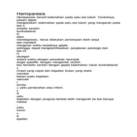 Hemiparesis | DOCX