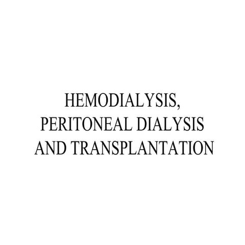 Hemodialysis,