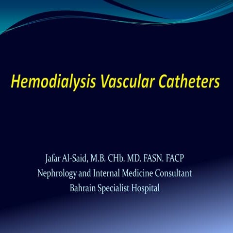 Hemodialysis vascular catheters review 