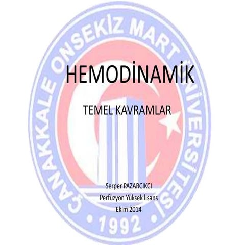 Hemodinami temel kavramlar