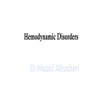 hemodynamic disorders,Hyperemia,Edema, hemorrhaic lecture.pptx