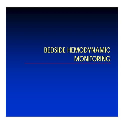 Hemodynamic monitoring
