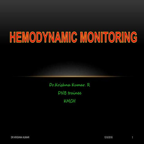 Hemodynamic monitoring