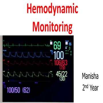 Hemodynamic monitoring