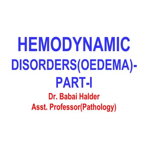Hemodynamics 1