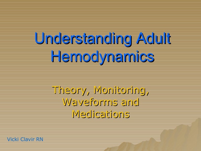 hemodynamics for dummies