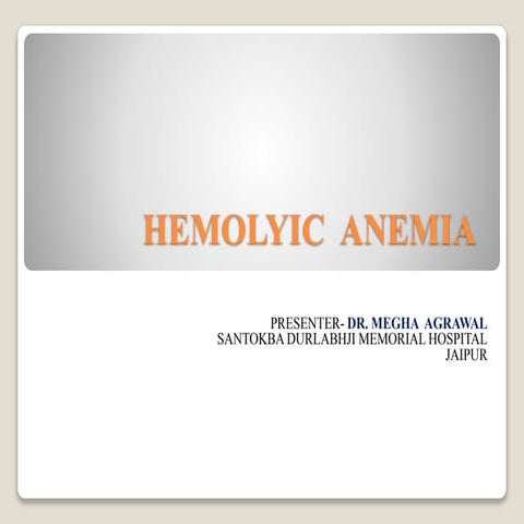 Hemolyic   Anemia   ppt
