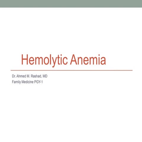 Hemolytic anemia