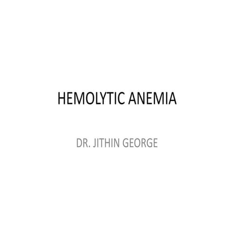 Hemolytic anemia