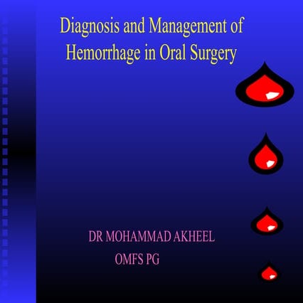 Hemorrage in oral surgery