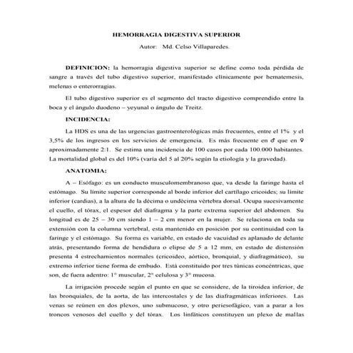 Hemorragia digestiva superior