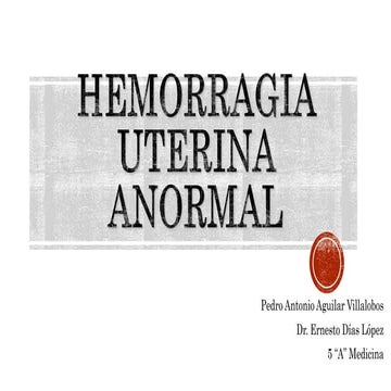 Hemorragia uterina anormal