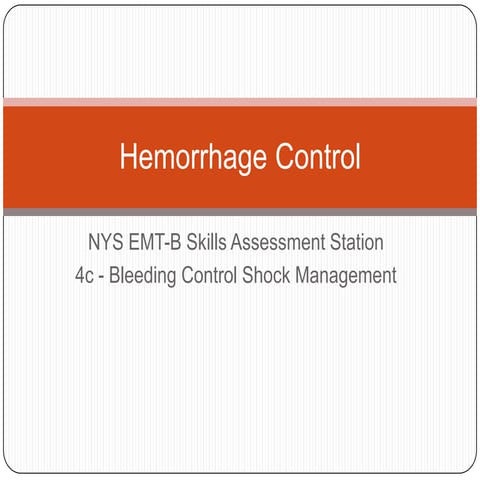 Hemorrhage control