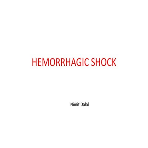 Hemorrhagic shock
